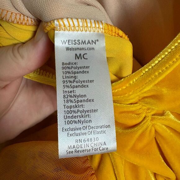 Weissman 13511 Petal Tutu Seasons Fairy Ballet Dance Costume Yellow Velvet Gold - Picture 6 of 14